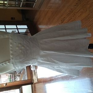 ARMANI WHITE COTTON DRESS- PETITE 0